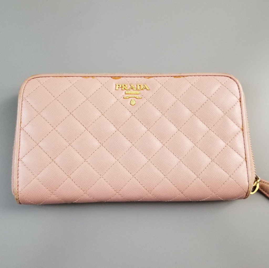 Prada Beautiful Large Zippy Compact Wallet/Italy